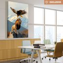 Ver imagem 1 de Quadro Decorativo Águia e o Leão na Montanha Sala Quarto Casa Escritório