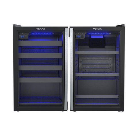 Conjunto Cervejeira 82L Blue Light e Adega 82L 24 Garrafas Piubella 100 127V - Venax