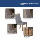 Ver imagem 6 de Mesa de Jantar Aurora 180x90cm Vidro 40mm Cinamomo Off White com Kit 6 Cadeiras Linho Prata -