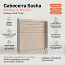 Ver imagem 3 de Cabeceira Estofada para Cama Box Casal Padrão Sasha 140cm Moderna Linho Bege - Abmaza