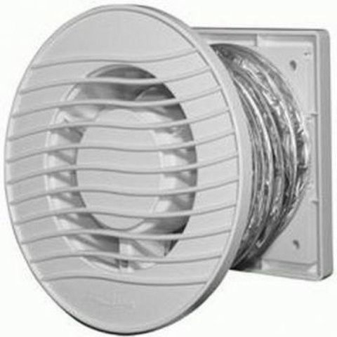 Exaustor para Banheiro Megakit-16 Bivolt + Duto 1M + Grelha