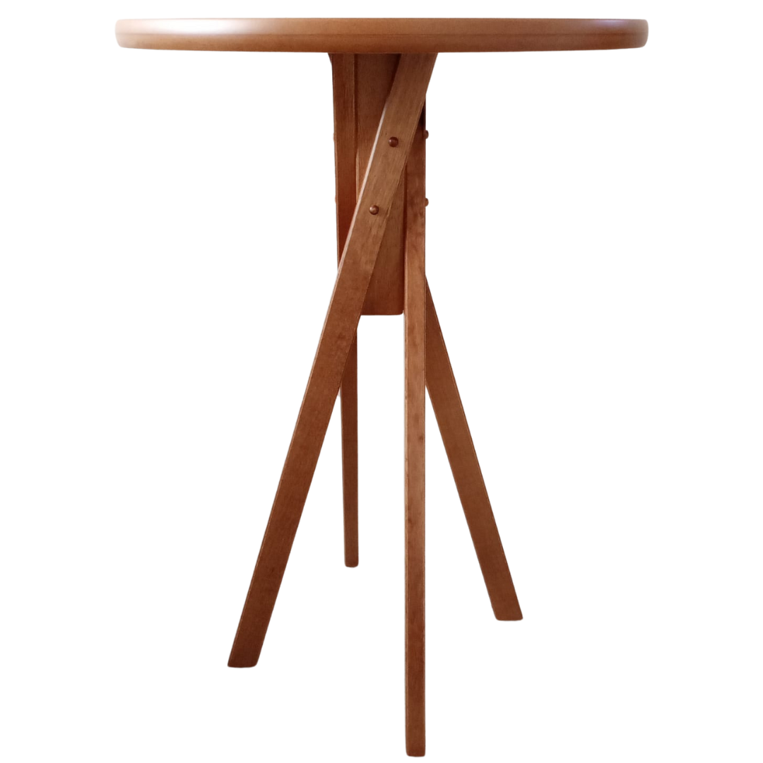 Mesa Bistrô Vitoria Diam 70 Cm Castanho Mogno - 2