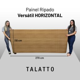 Painel Ripado Versátil Horizontal: 01 Unid. 110x270cm Larg. Talatto Painéis Peroba - 3