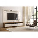 Ver imagem 2 de Rack com Painel Aspen Off White com Madeiro Canela - Moveisaqui