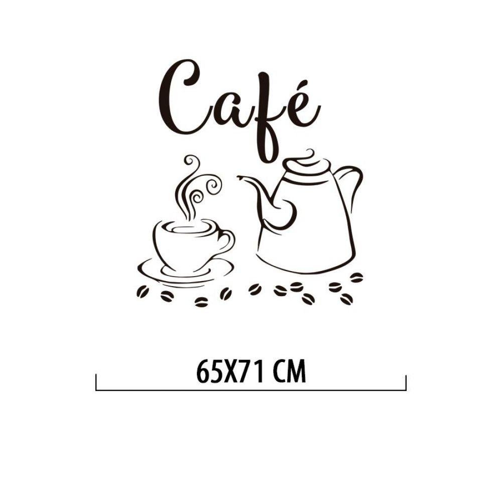 Adesivo Decorativo Parede Cozinha Café com Bule - 7