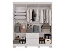 Ver imagem 2 de Guarda-roupa Casal 6 Portas 2 Gavetas com Espelho Estrela Premium Salleto Branco