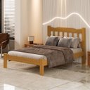 Ver imagem 2 de Cama Casal em Madeira Maciça Perola Reforçada Mel