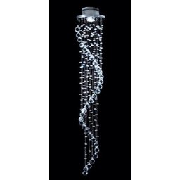 Lustre Espiral de Cristal Asfour - Base 20 cm - 1 Metro - 1 Lustre Espiral de Cristal Asfour - Base 20 cm - 1 Metro - 1