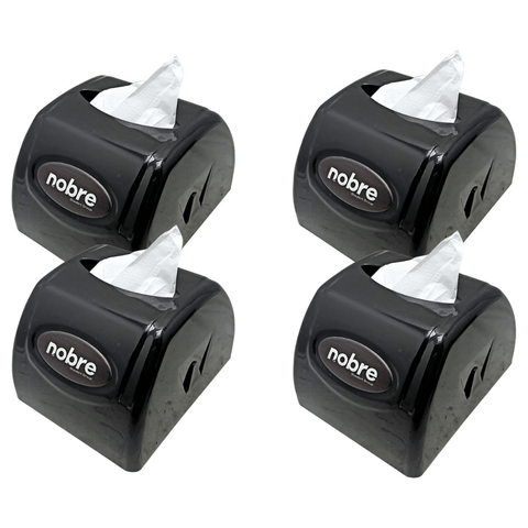 Kit 4 Dispenser Porta Guardanapo Interfolhado Preto Nobre