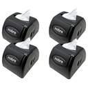 Ver imagem 1 de Kit 4 Dispenser Porta Guardanapo Interfolhado Preto Nobre