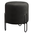 Ver imagem 1 de Puff Banqueta Mali Luxo Base Preta Castellar Móbile Corino Preto