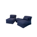 Ver imagem 1 de Conjunto Puff g Standard Azul Marinho+ 1 Peseira + 2 Almofadas