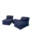 Ver imagem 1 de Conjunto Puff g Standard Azul Marinho+ 1 Peseira + 2 Almofadas