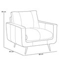 Ver imagem 3 de Poltrona Decorativa para Sala Living Industrial 88cm Dijon L06 Couro Camel - Lyam Decor