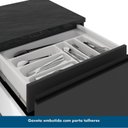 Ver imagem 7 de Cozinha Modulada Completa 4 Peças 6 Portas 4 Gavetas com Paneleiro Duplo Etna Preto/Grafite