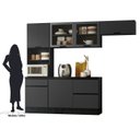 Ver imagem 5 de Cozinha Modulada Completa 4 Peças 6 Portas 4 Gavetas com Paneleiro Duplo Etna