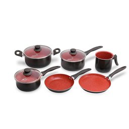 Jogo de Panelas Brinox Ceramic Life Easy 6 Peças Vermelho - 2 Jogo de Panelas Brinox Ceramic Life Easy 6 Peças Vermelho - 2