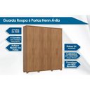 Ver imagem 2 de Guarda Roupa Casal 6 Portas e 4 Gavetas C/ Pés Ávila Nature/off White - Henn