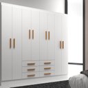 Ver imagem 1 de Móveis para Quarto Guarda-Roupa 8 Portas Paris Branco