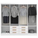 Ver imagem 4 de Móveis para Quarto Guarda-Roupa 8 Portas Paris Branco