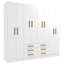 Ver imagem 2 de Móveis para Quarto Guarda-Roupa 8 Portas Paris Branco