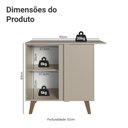 Ver imagem 3 de Balcão de Canto 1 Porta com Pés Nice Madesa