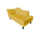 Ver imagem 4 de Recamier Decorativo Divã Amsterdã 147cm Lado Direito Couro Amarelo
