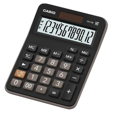 Calculadora de Mesa 12 Digitos Preta - Mx-12b-w4-dc