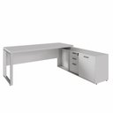 Ver imagem 3 de Mesa Dinâmica 1,70m C/ Armário e Cx de Tomadas Pés Metal F5