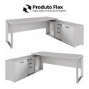 Ver imagem 6 de Mesa Dinâmica 1,70m C/ Armário e Cx de Tomadas Pés Metal F5