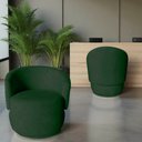 Ver imagem 7 de Kit 2 Poltronas Decorativa Beatriz Orgânica Veludo Verde