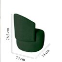 Ver imagem 6 de Kit 2 Poltronas Decorativa Beatriz Orgânica Veludo Verde