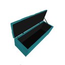 Ver imagem 4 de Kit Cabeceira e Calçadeira 160cm Azul Turquesa