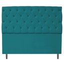 Ver imagem 2 de Kit Cabeceira e Calçadeira 160cm Azul Turquesa