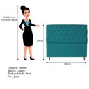 Ver imagem 6 de Kit Cabeceira e Calçadeira 160cm Azul Turquesa