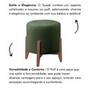Ver imagem 5 de Kit 2 Puff Decorativo para Sala Redondo Luxo Atenas Suede:verde