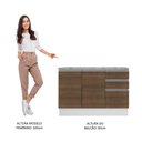 Ver imagem 7 de Balcão de Pia Armário de Cozinha 120 cm 2 Portas e 3 Gavetas (Com Tampo) Branco/Rustic Glamy Madesa