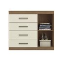 Ver imagem 4 de Cômoda Casal 1.4 Plus C/ 1 Porta e 4 Gavetas Jatoba - Santos Andirá