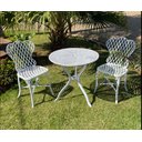 Ver imagem 3 de Conjunto Viena Bambú Cadeiras e Mesinha de Varanda em Alumínio Fundido