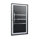 Ver imagem 1 de Porta Pivotante Alumínio Lamb.Evolution c/Pux.e.Elite Mix Preto 216x150 Brimak