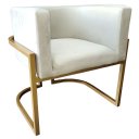 Ver imagem 1 de Poltrona com Assento Tecido Veludo Betina Off-white