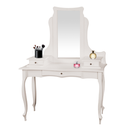 Ver imagem 2 de Penteadeira Clássica Princesa com Gavetas e Pés Luiz Xv - Branco Laca