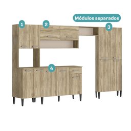 Armário Cozinha Completa Arizona Plus Carvalho - 9