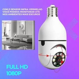 Câmera Segurança Lâmpada Wifi Prova Dagua Infravermelho - 5