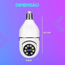 Câmera Segurança Lâmpada Wifi Prova Dagua Infravermelho - 2