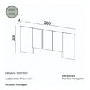Ver imagem 3 de Cabeceira para Cama Casal/queen 280cm Dalla Costa 100% Mdf Cor:off White