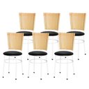 Ver imagem 1 de 6 Cadeiras para Mesa Branca Hawai Palha:preto