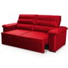 Sofá Retrátil Reclinável 3 Lugares com Molas 2,00m Quantum Suede Velut Vermelho - King House - 9