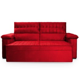 Sofá Retrátil Reclinável 3 Lugares com Molas 2,00m Quantum Suede Velut Vermelho - King House - 5