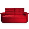 Sofá Retrátil Reclinável 3 Lugares com Molas 2,00m Quantum Suede Velut Vermelho - King House - 5